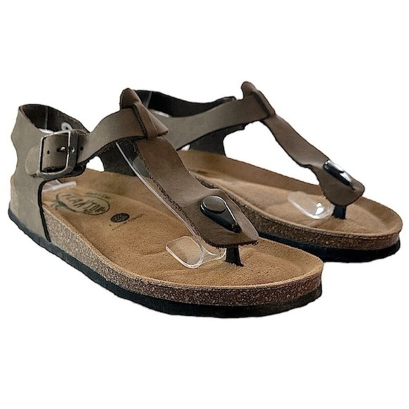 NWOT Plakton Brown Leather Pagonis Greek Sandals Womens size 6 - Picture 1 of 7